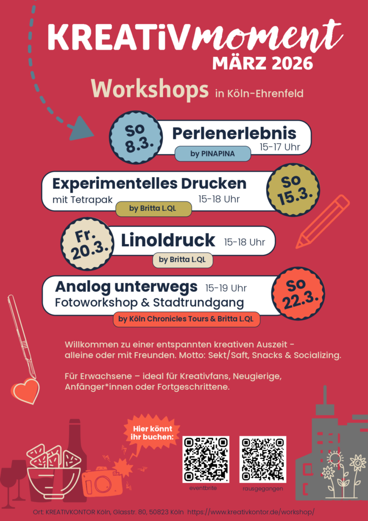 KREATiVmoment Workshops im März 2026